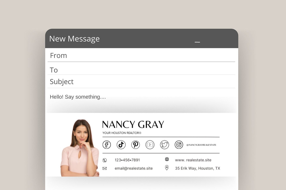 Email Signature Realtor | Canva, an Email Template by MediaKitTemplates (Photo 3 of 6)