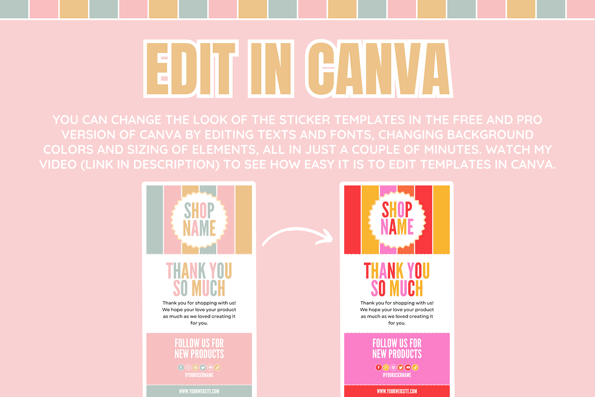 Pastel Shipping Sticker Template, a Marketing Template by SunshineStudioBoutique (Photo 4 of 8)