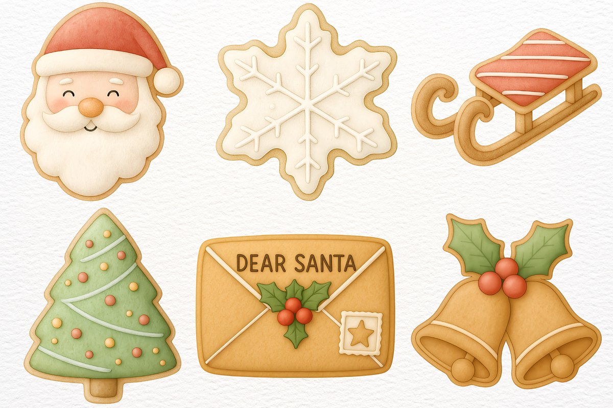 Christmas Gingerbread Cookies PNG, a Food Illustration by SugarCloudStudioArt (Photo 4 of 6)