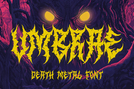Umbrae Death Metal Font, a Blackletter Font by Fonday Studio