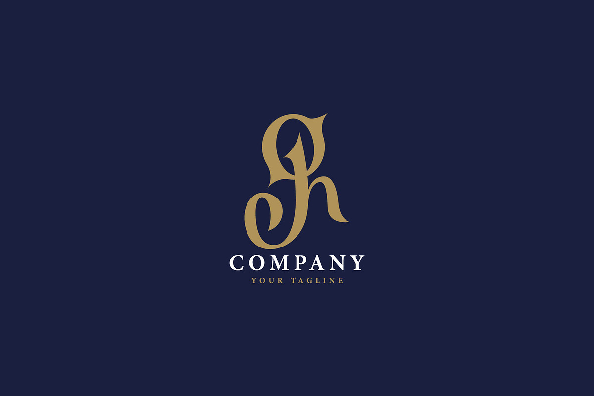 GH Letter Mark Logo Script, a Branding & Logo Template by Agustriana