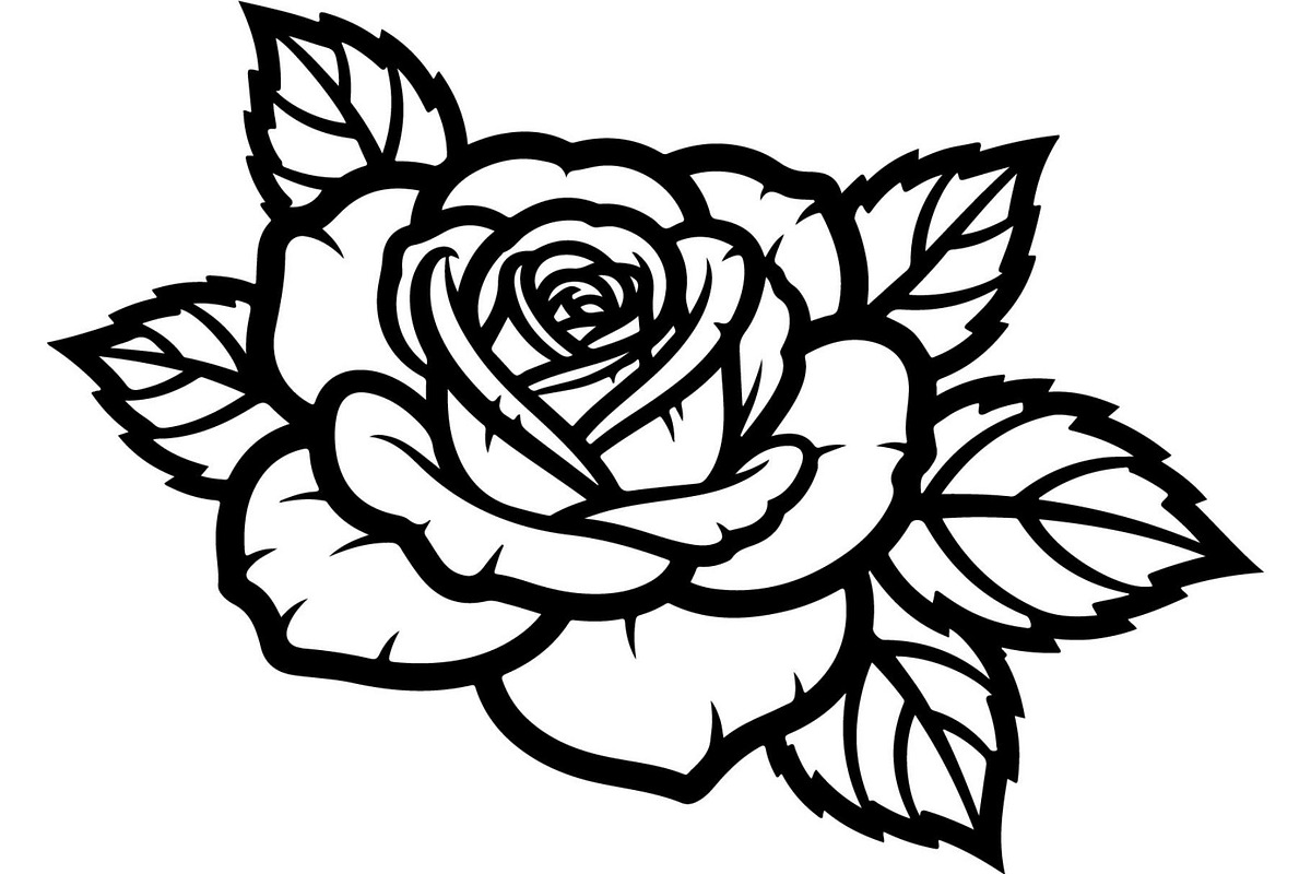 Rose Flower Silhouette Vector Bundle, an Illustration by Designer_Momina (Photo 12 of 21)