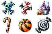 Watercolor Halloween Sweets Clipart, an Illustration by CreationArt (Thumbnail 6 of 6)