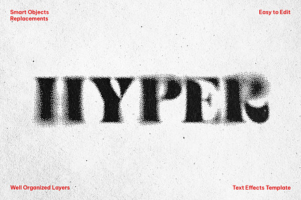 Halftone Grunge Text Effect, a Layer Style Add-On by dokudokunomi