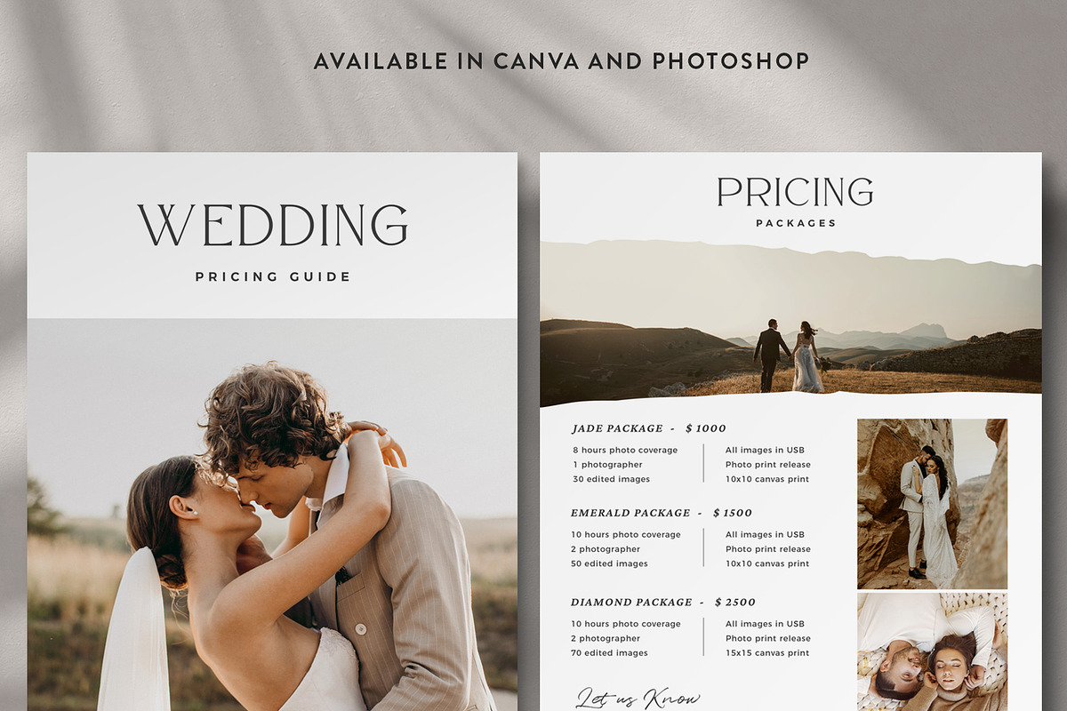 Wedding Price Guide PG018, a Flyer Template by Bellenity Design (Photo 1 of 3)