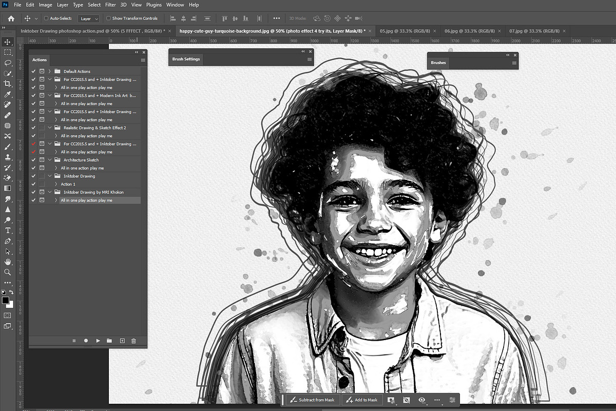 Inktober Drawing Photoshop Action, an Action Add-On by MRI STUDIO (Photo 3 of 15)