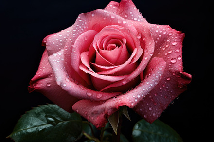 Beautiful pink rose with water drops, a Photo by Iftikhar Alam