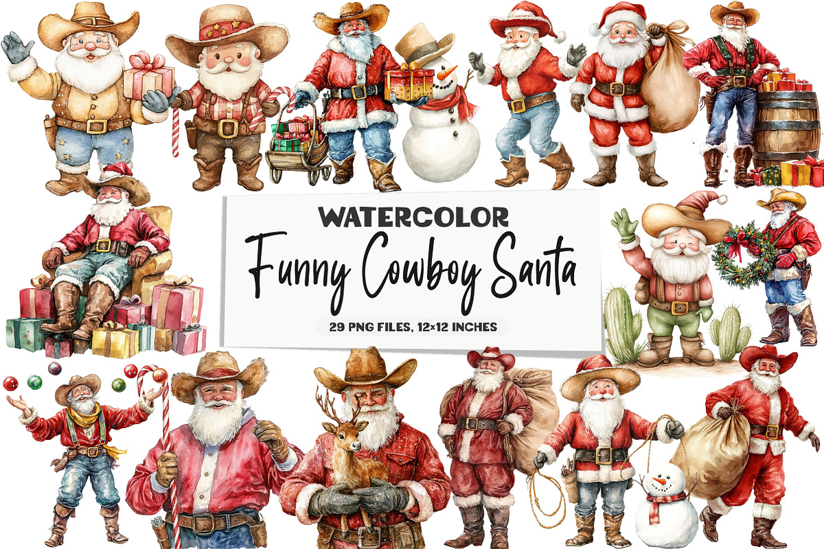 Funny Santa Claus for the 4th of Jul, an Illustration by DreamArtGraphic (Photo 1 of 5)