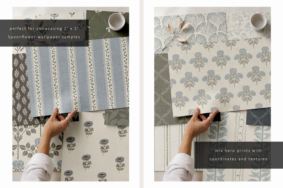 Wallpaper Samples Mockup Scene, a Household Mockup by LinnestCreative (Photo 2 of 5)