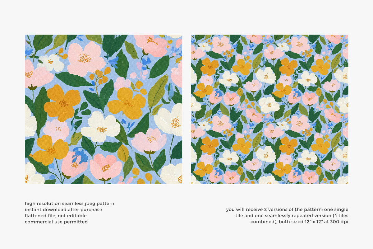 vintage seamless floral pattern set, a Pattern Graphic by Patishop Art (Photo 10 of 14)