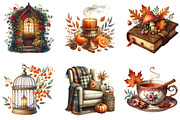 Victorian Cottagecore Fall Clipart, an Illustration by cherrydesign (Thumbnail 2 of 3)