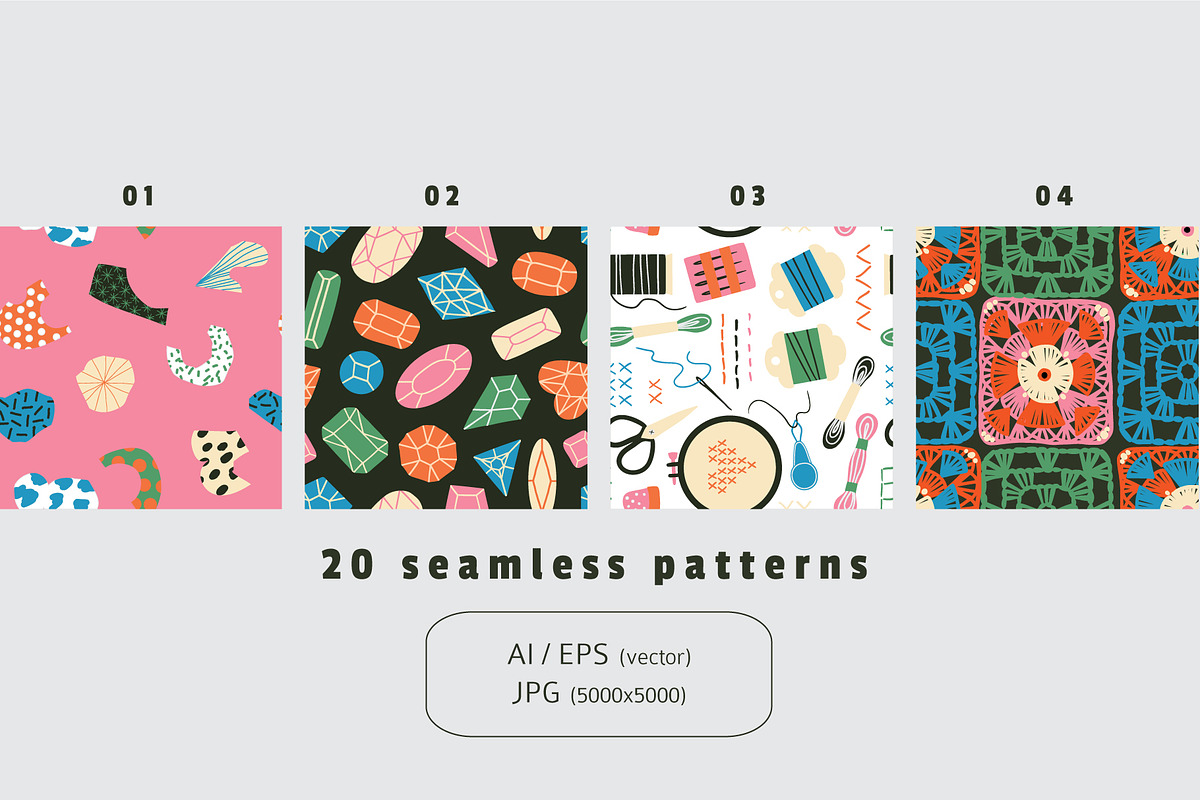 Art & Craft Bundle elements patterns, an Object Graphic by Lena Nikolaeva (Photo 10 of 17)