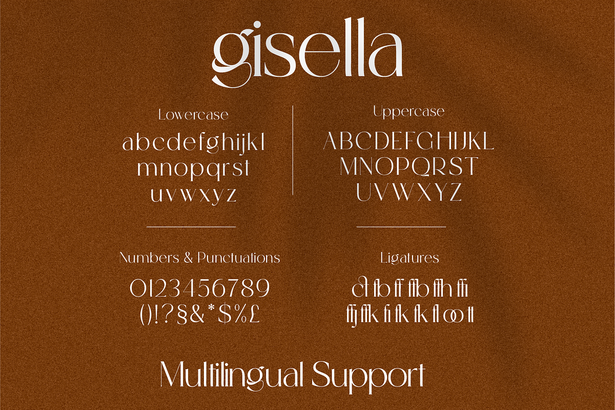 Gisella An Aesthetic Display Serif, a Serif Font by Prestige Artsy Studio (Photo 10 of 10)