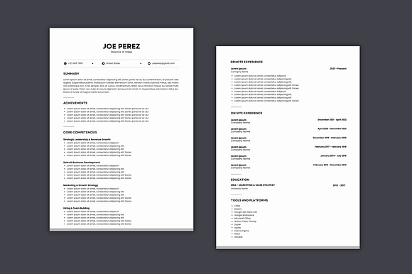 Minimal Resume Template Canva preview 2