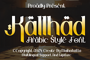 Kallhad - Arabic Style Font, a Sans Serif Font by MaikoHatta (Thumbnail 1 of 9)