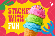 Gumdrop Pop Retro Bubble Font, a Sans Serif Font by Littlehand (Thumbnail 7 of 9)