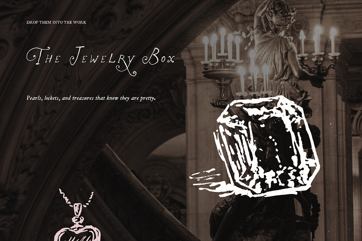Vintage Jewelry Vector Clipart Set, an Object Illustration by The October Creative (Photo 7 of 13)