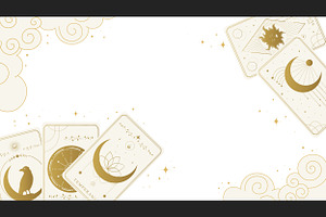 Celestial Background with Tarot Card, a Decorative Illustration by PsychocheArt