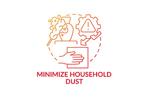 Minimize Household Dust Concept Icon