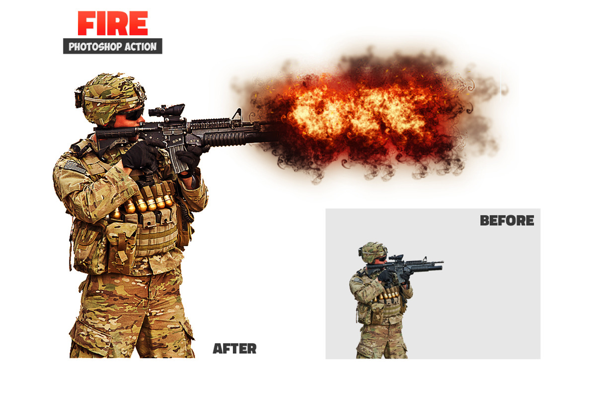 Add Fire Photoshop Action preview 5