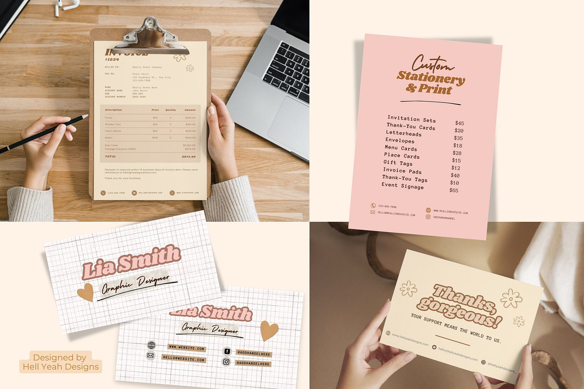 Retro Collage Branding Starter Kit, a Social Media Template by Hell Yeah Designs (Photo 11 of 22)