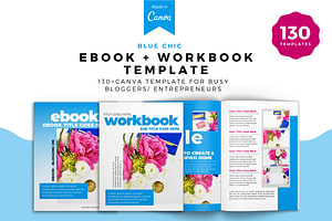 Blue Chic Workbook Canva Template