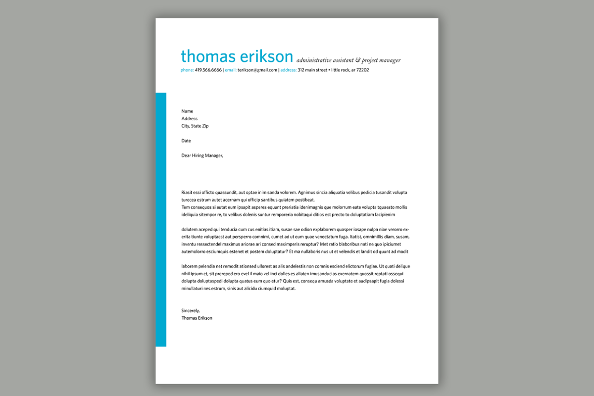 Simple Resume Package | Teal, Blue, a Resume Template by Scribbled Napkin Design (Photo 4 of 4)