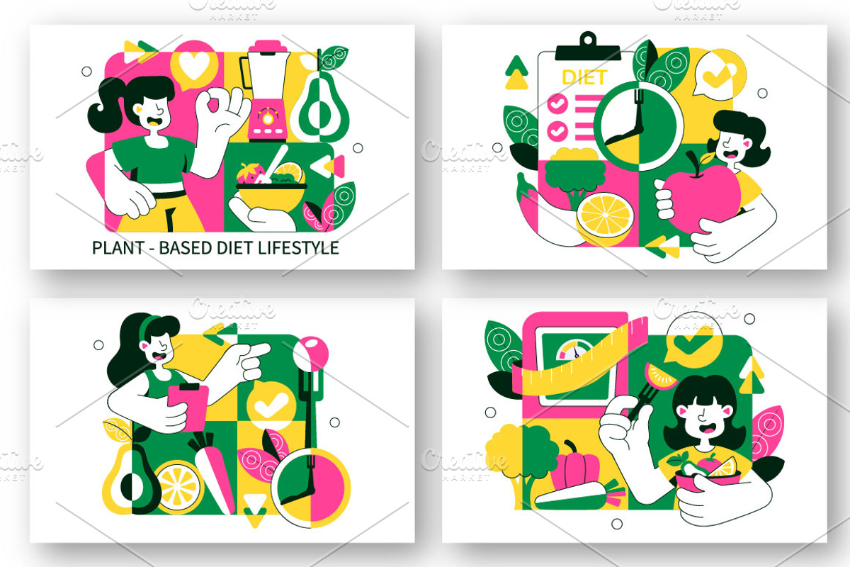 10 Plant Based Diet Lifestyle, a Food Illustration by denayunebgt (Photo 3 of 4)