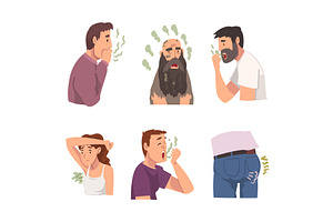 Stinky Man and Woman Character, a Person Illustration by TopVectors