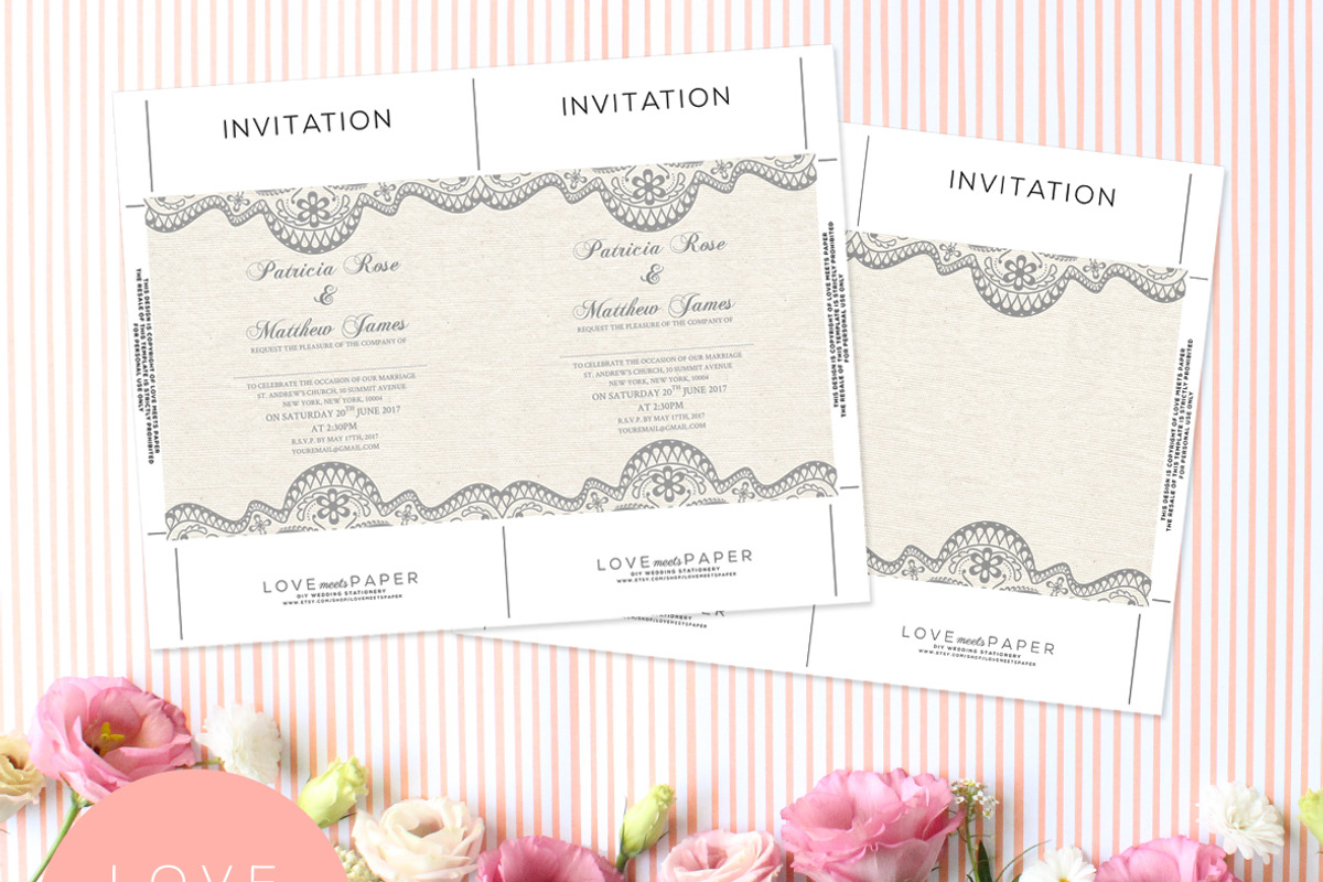 Wedding Invite Template I1004, an Invitation Template by Love Meets Paper (Photo 2 of 2)
