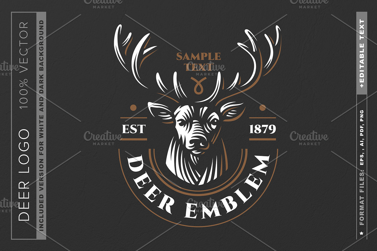 Deer logo, a Branding & Logo Template by SODESIGN (Photo 1 of 2)