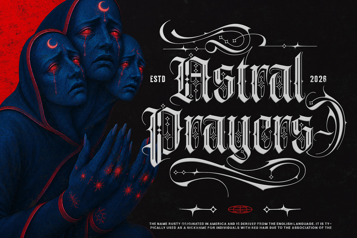 Dark Ritual Typeface, a Blackletter Font by alit design (Photo 7 of 20)