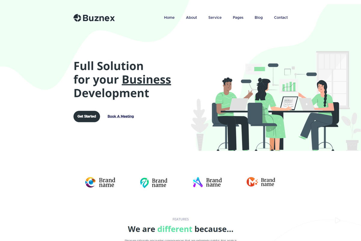 Business React JS Template – Buznex, a React Template by HasThemes (Photo 2 of 4)