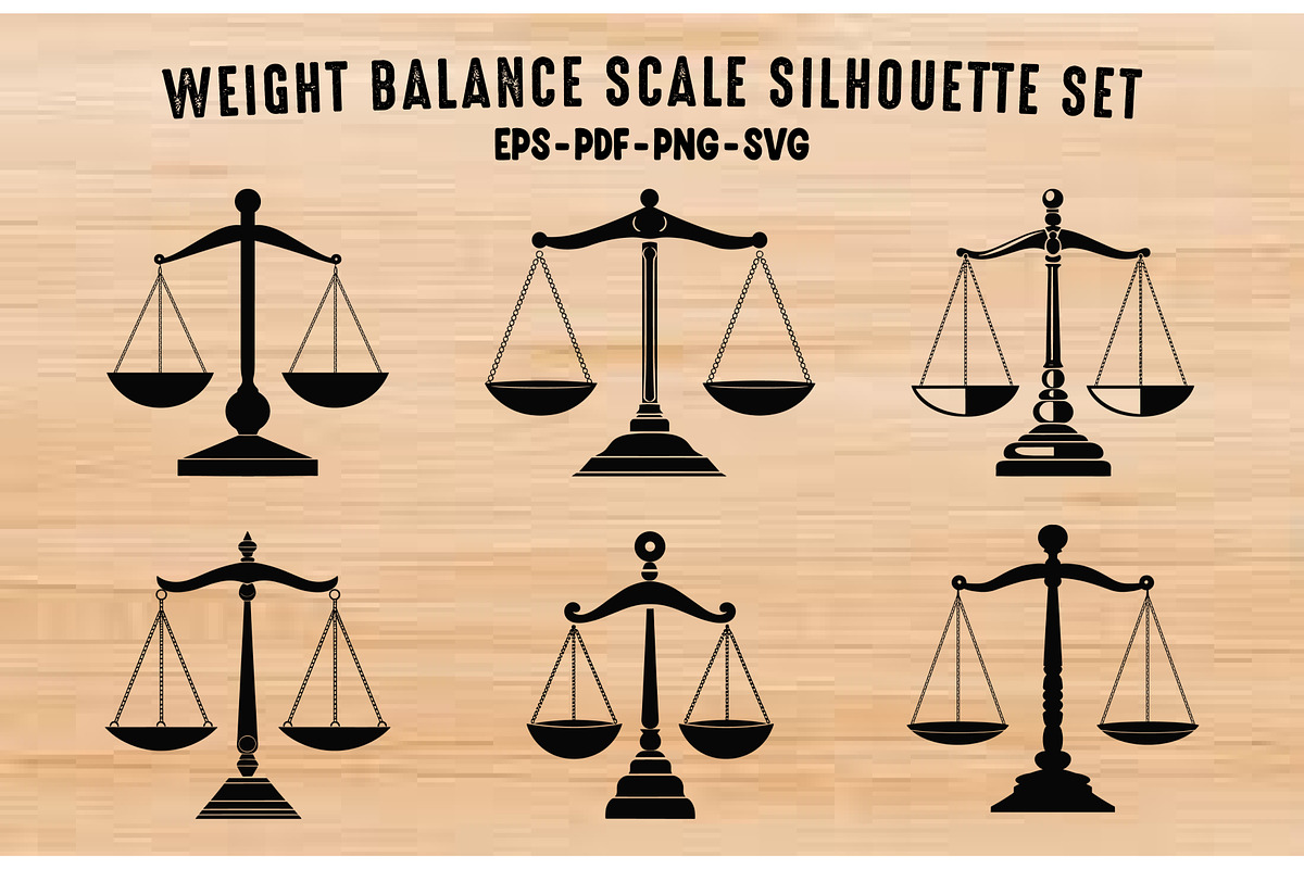 Weight Balance Scale Silhouette SVG, an Object Illustration by Gfx Expert Team (Photo 1 of 3)