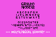 Grilled Noodle - Cute Display Font, a Handwritten Font by Airotype (Thumbnail 9 of 11)