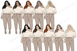 Thanks Giving Girls Clipart