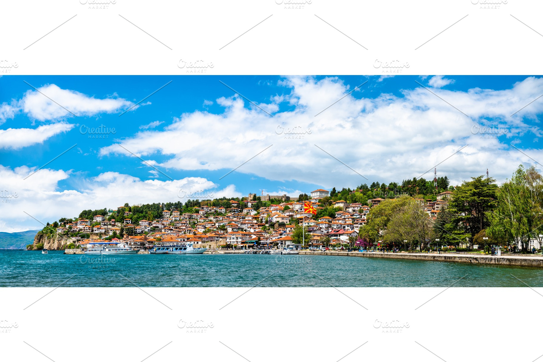 Ohrid Town and Ohrid Lake in North, an Architecture Photo by Leonid Andronov