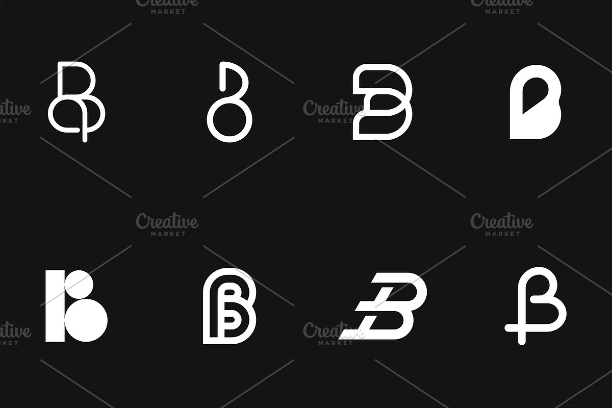 B Lettermarks Collection, a Branding & Logo Template by Musafeer Studio (Photo 2 of 9)