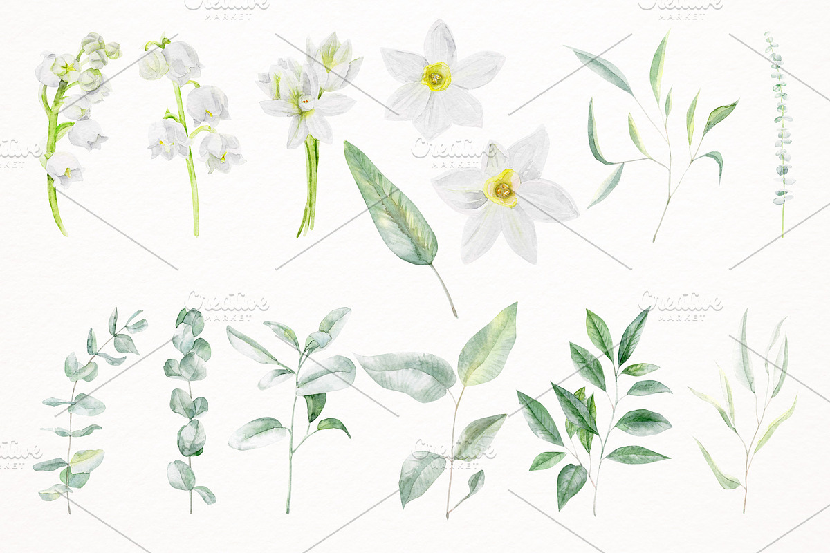 Daffodil & lilies of valley flowers, a Decorative Illustration by MyLittleMeow (Photo 7 of 8)