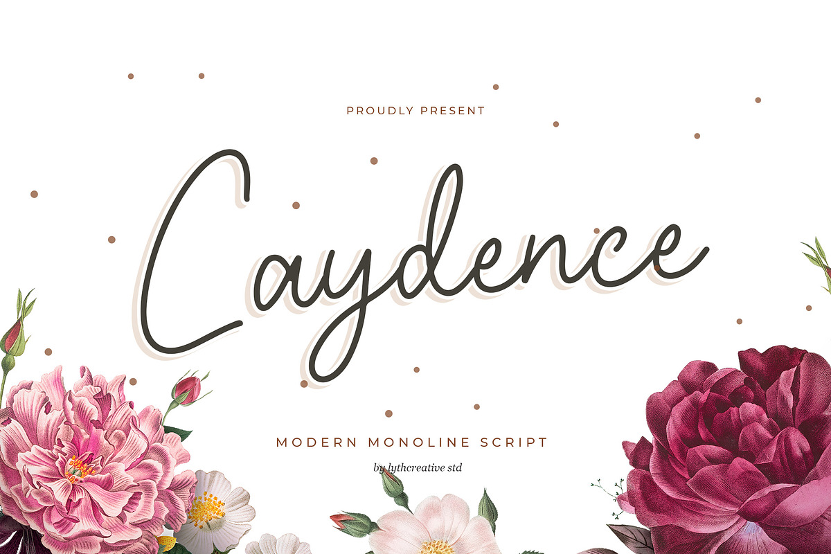 Caydence, a Script Font by Lythcreative (Photo 1 of 8)