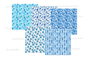 Blue Baby Boy Digital Paper, a Pattern Graphic by GlamArtZhanna (Thumbnail 3 of 3)