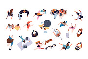 People crowd top view set + patterns, a Person Illustration by PaperTrident (Thumbnail 1 of 4)