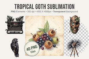 Tropical Goth Sublimation, an Illustration by Artnoy