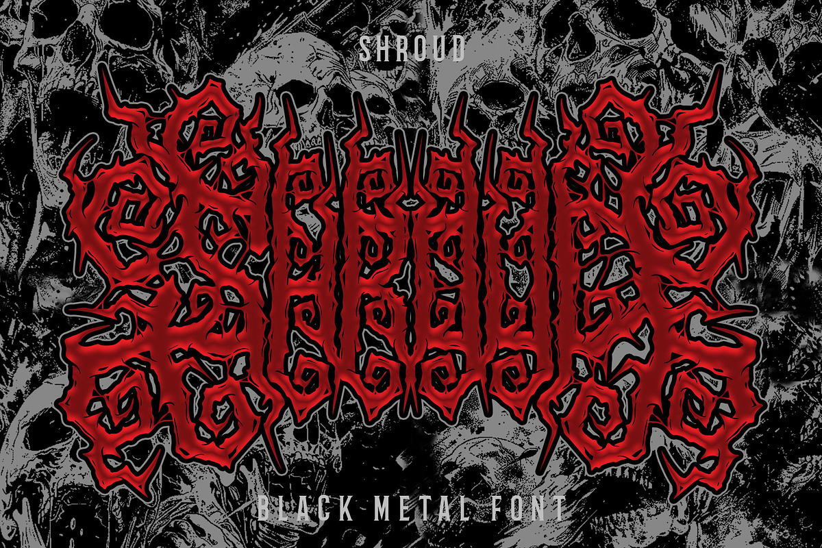 Dread Death Metal Font, a Blackletter Font by Fonday Studio (Photo 4 of 11)