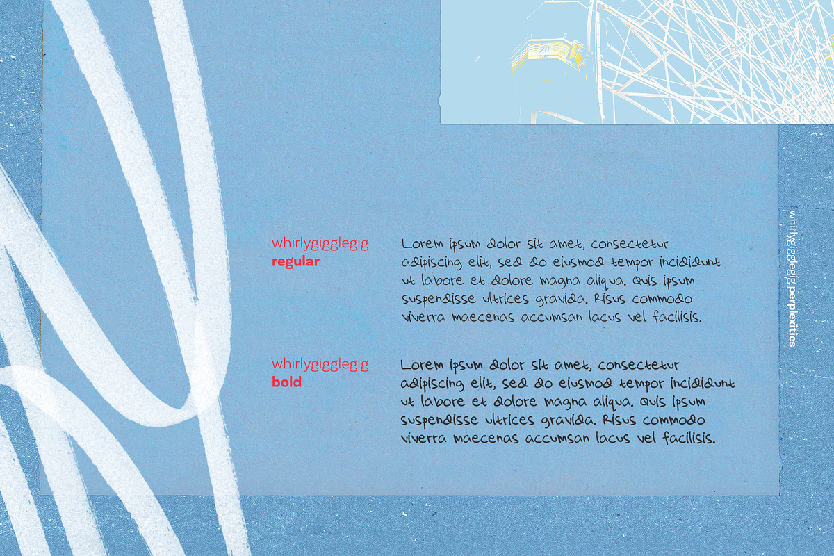 Whirlygigglegig Handwritten Font, a Handwritten Font by Perplexitics (Photo 5 of 7)