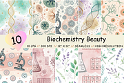 Biochemistry Beauty Digital Paper, a Pattern Graphic by FloridPrintables (Thumbnail 1 of 14)