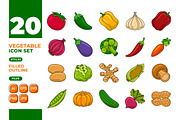 Vegetable Icon Set (Filled Outline), an Emoji Icon by MEDZ (Thumbnail 1 of 3)