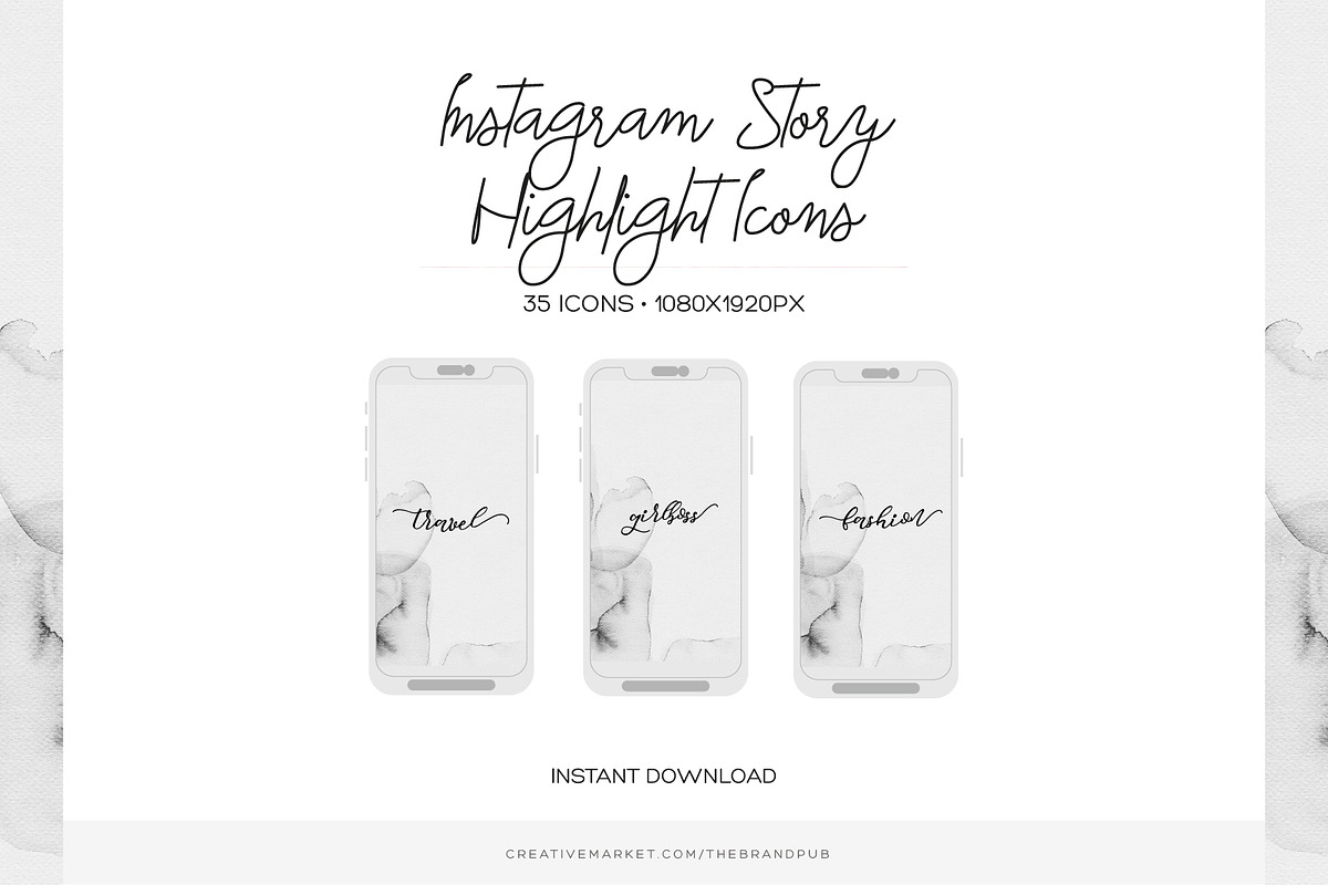 Minimal Instagram Highlight Covers, a Social Media Template by The Brand Pub (Photo 1 of 3)