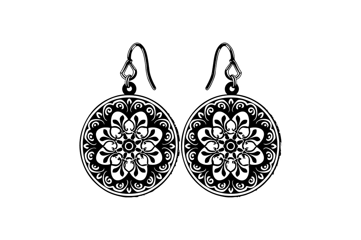 Round Filigree Earrings SVG Set, an Object Graphic by Creativeshirt (Photo 10 of 13)