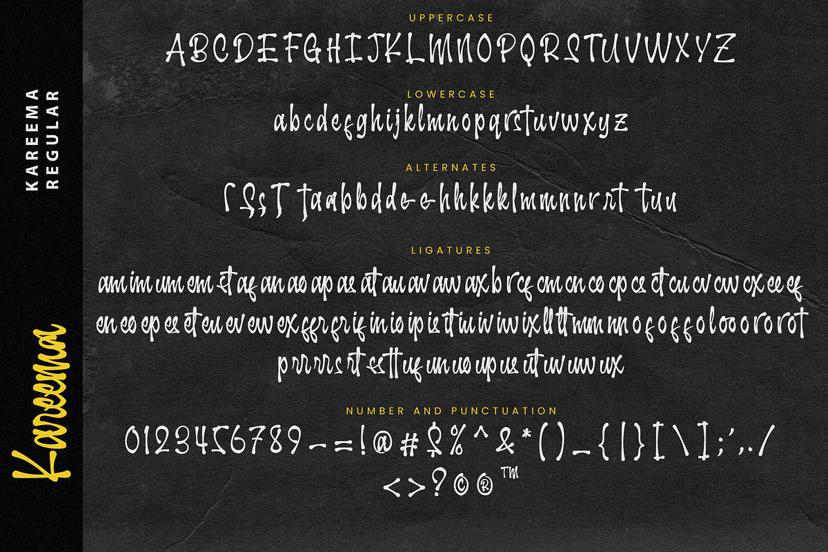 Kareema - Vintage Urban Display Font, a Handwritten Font by Azcreative Studio (Photo 8 of 12)